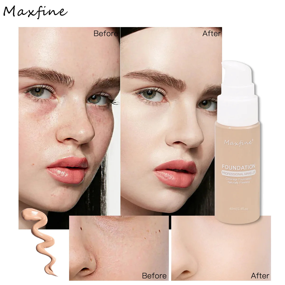 Facial Mask Liquid Foundation Moisturizing&Moisturizing Facial Mask Fading Acne Print Cream High gloss Facial Repair Cream