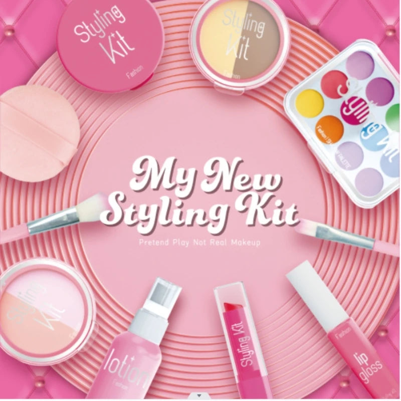 Kids Toys Simulation Cosmetics Set Pretend Makeup Toys Girls Play House Simulation Make up Educational Toys for Girls Fun Game