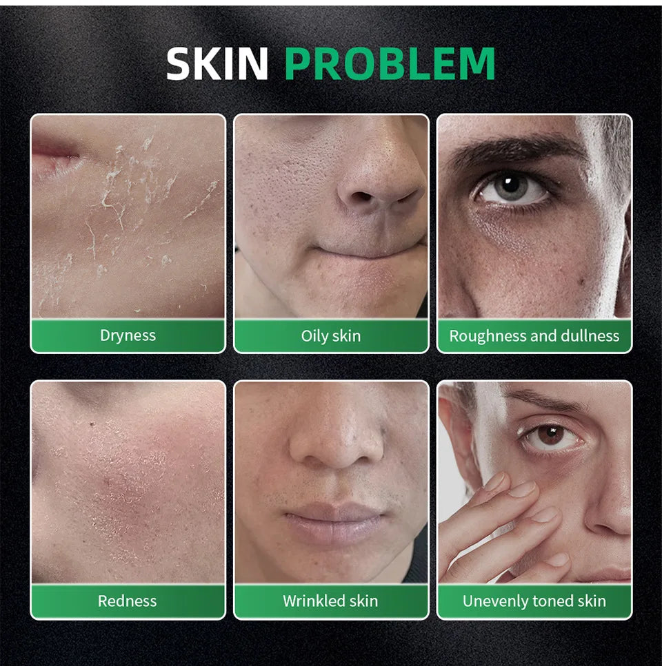 Men's Skin Care Kit - 3 in 1 Set with Face Wash, Moisturizing Cream & Eye Cream, Daily Anti-Aging & Oil Control Facial Treatment