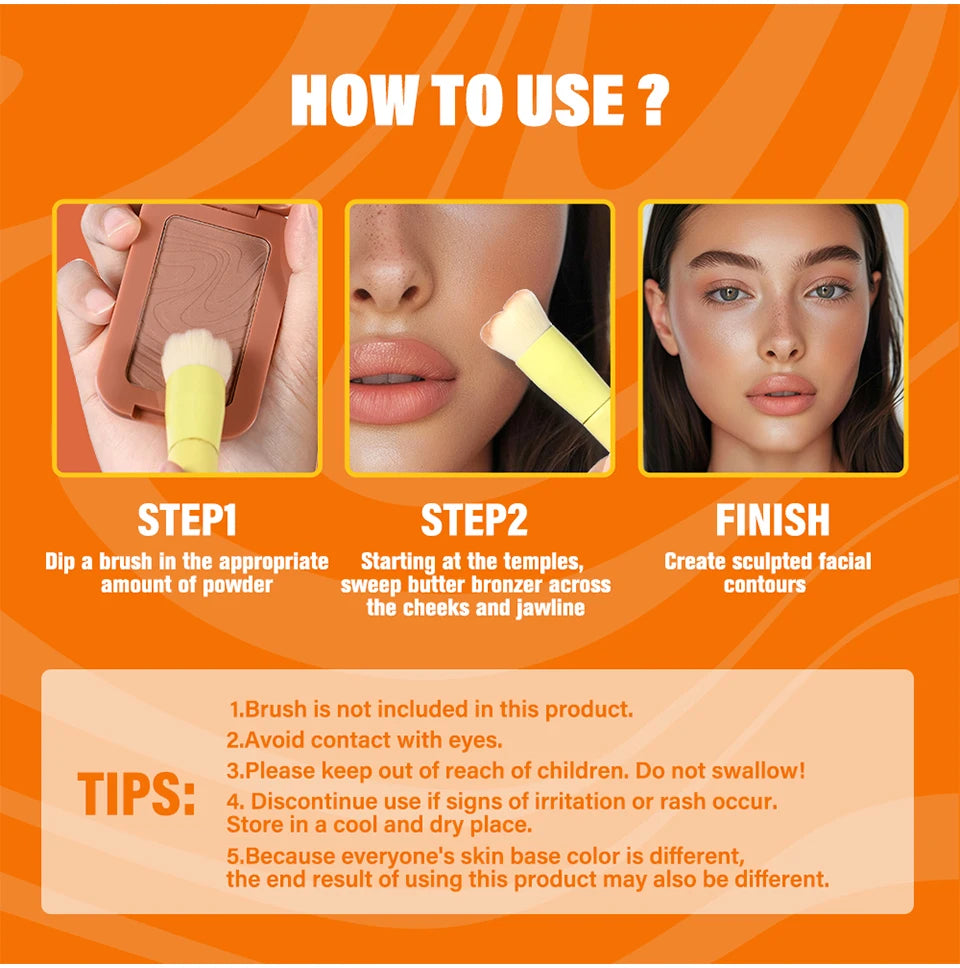 بودرة برونزية لتحديد ملامح الوجه، ألوان برونزية وإضاءة، باليت ظلال مطفية من NYXmakeup